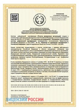 Приложение к сертификату для ИП Ханты-Мансийск Сертификат СТО 03.080.02033720.1-2020